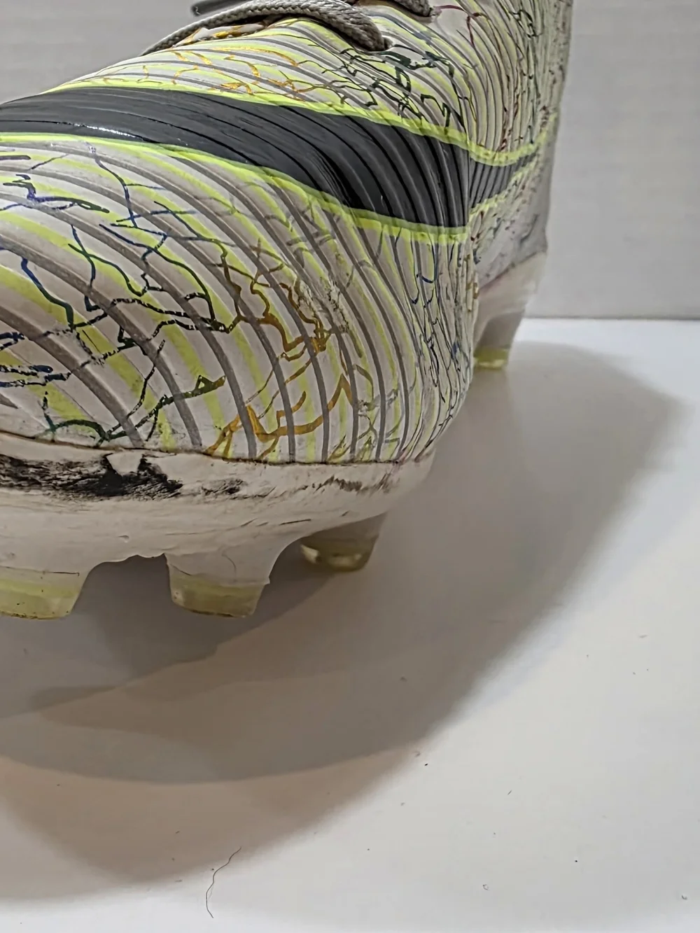 Nike Vapor Edge Pro OBJ Mens Soccer Cleats - Black & White with Neon Accents